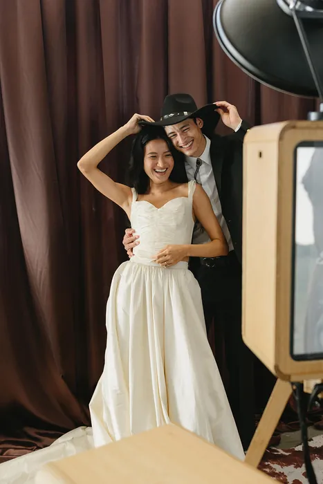 Wedding photo booth fun at Silos at Sit Amet